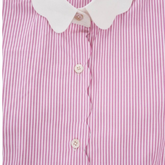 GRETCHEN SCOTT Designs ‘Pique All Day’ Pinstripe Shirt - NWT - Picture 2 of 9